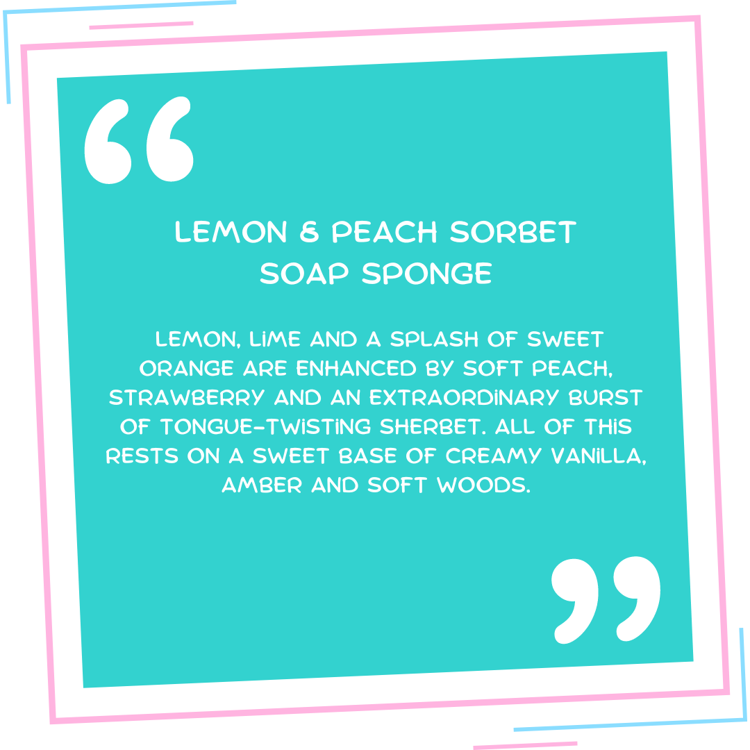 Lemon & Peach Sorbet Soap Sponge